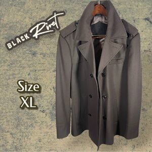 Black Rivet Men's Taupe Gray Peacoat Size XL